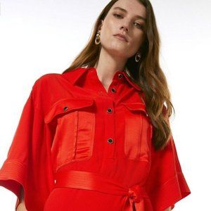 KAREN MILLEN Multistitch Matte And Shine Maxi Dress